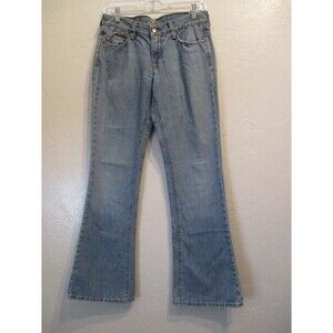 Old Navy Womens Sz 4 The Flirt Mid Rise Flare Denim Jeans Light Wash